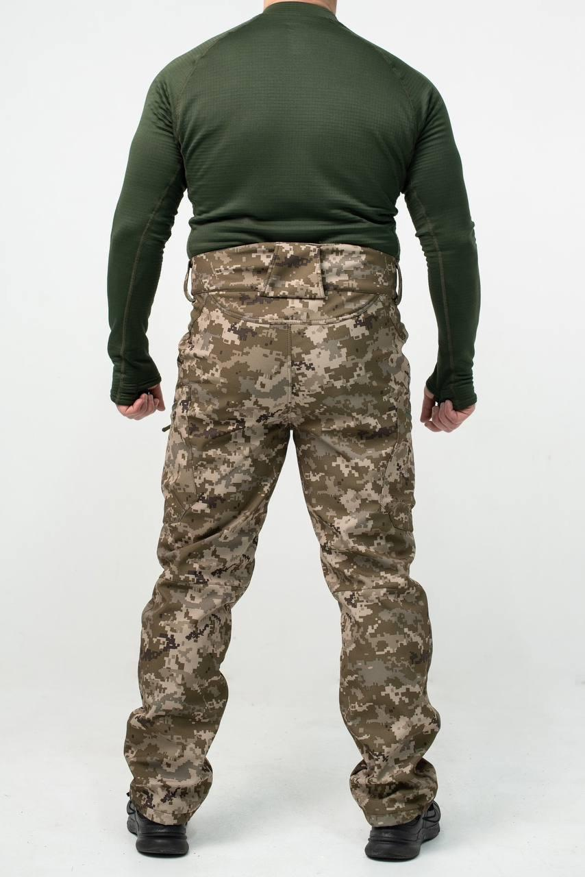 Утеплені Військові штани Soft Shell Military піксель