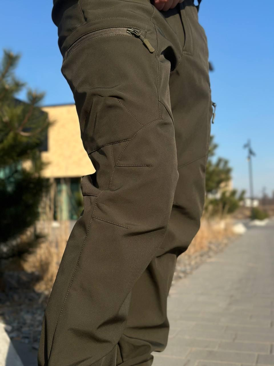 Утеплені Військові штани Soft Shell Military олива