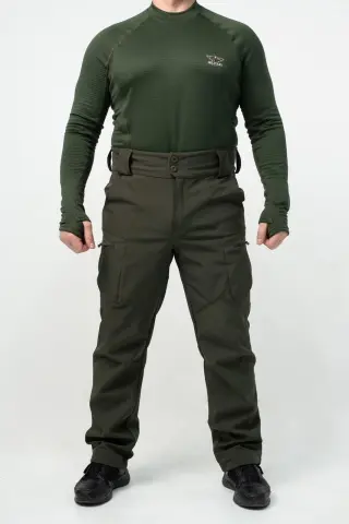 Утеплені Військові штани Soft Shell Military олива