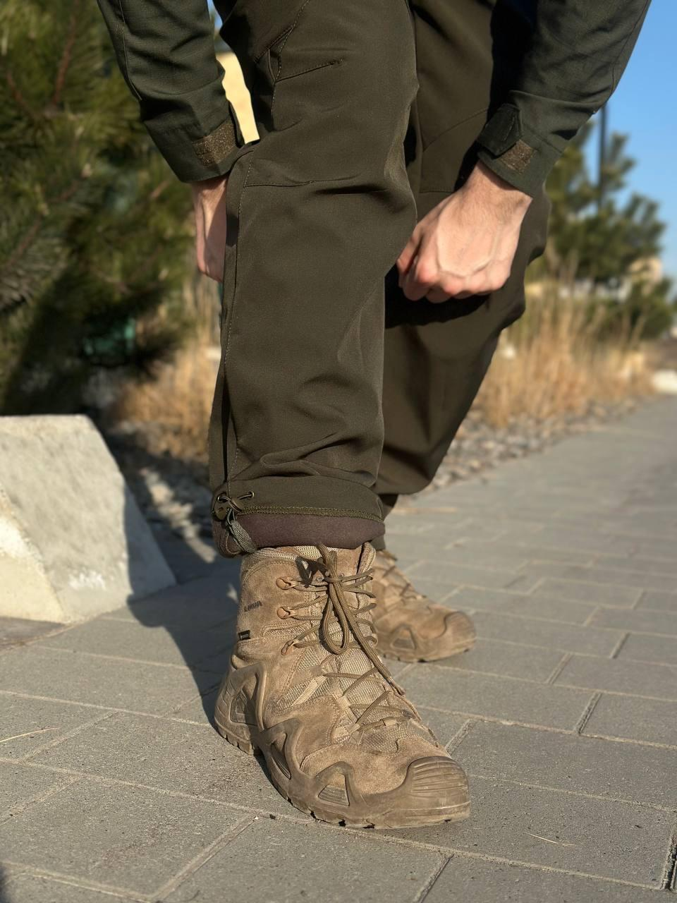 Утеплені Військові штани Soft Shell Military олива