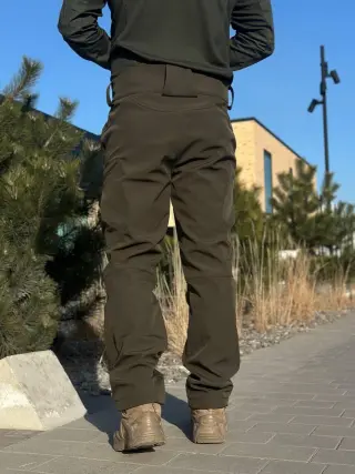 Утеплені Військові штани Soft Shell Military олива