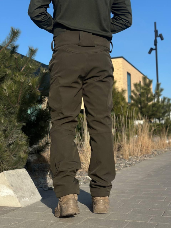 Утеплені Військові штани Soft Shell Military олива