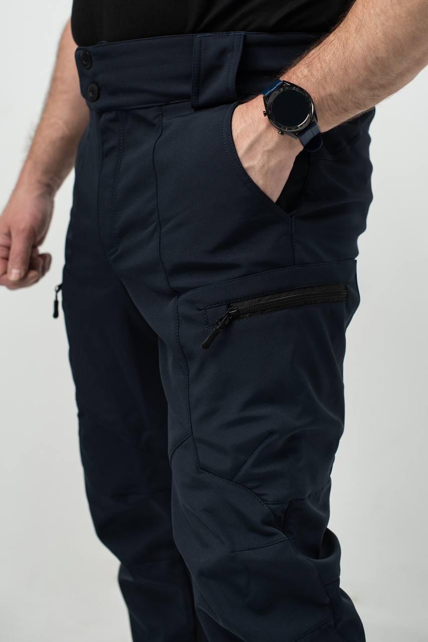 Утеплені Військові штани Soft Shell Military сині - Фото 6