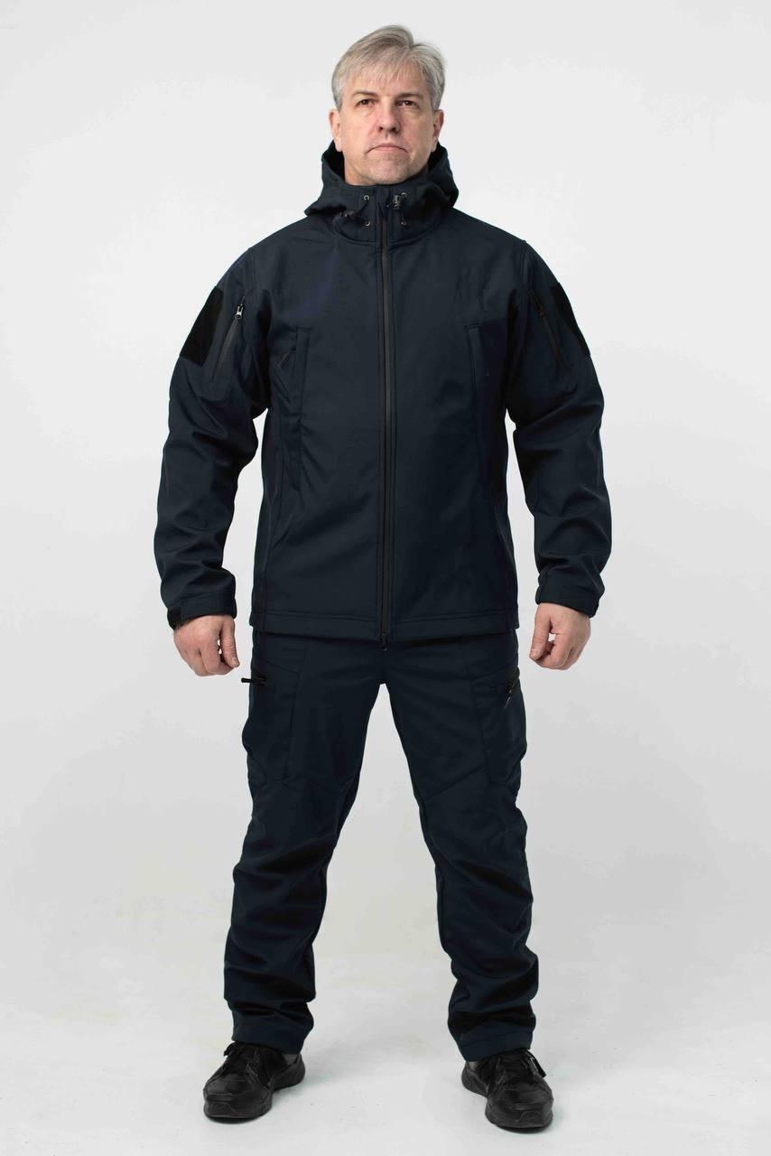 Утеплені Військові штани Soft Shell Military сині - Фото 4