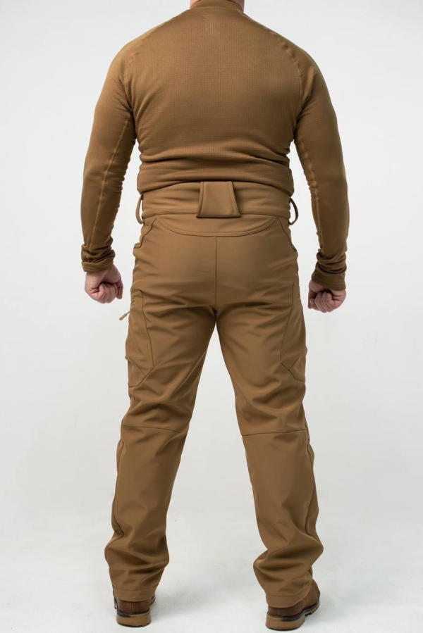 Утеплені Військові штани Soft Shell Military койот