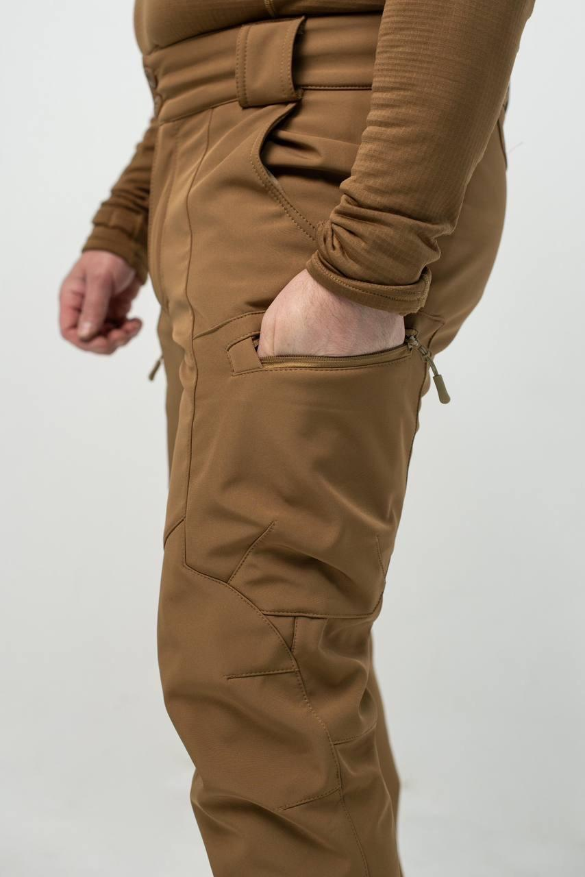 Утеплені Військові штани Soft Shell Military койот - Фото 6