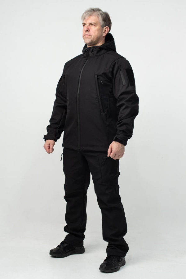 Утеплені Військові штани Soft Shell Military Black