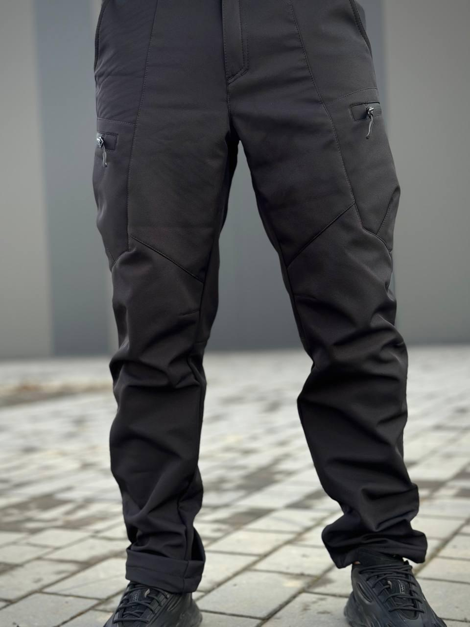 Утеплені Військові штани Soft Shell Military Black