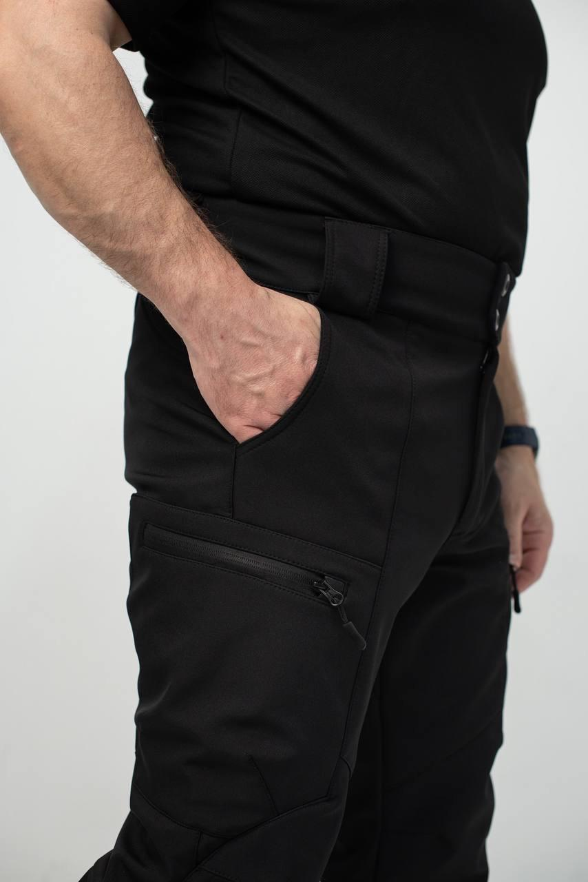 Утеплені Військові штани Soft Shell Military Black