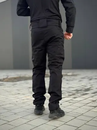 Утеплені Військові штани Soft Shell Military Black