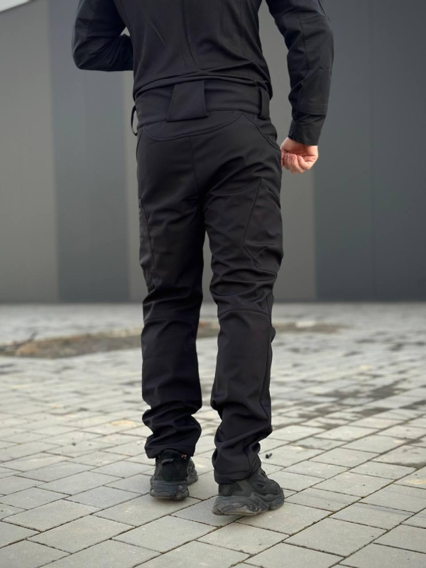Утеплені Військові штани Soft Shell Military Black