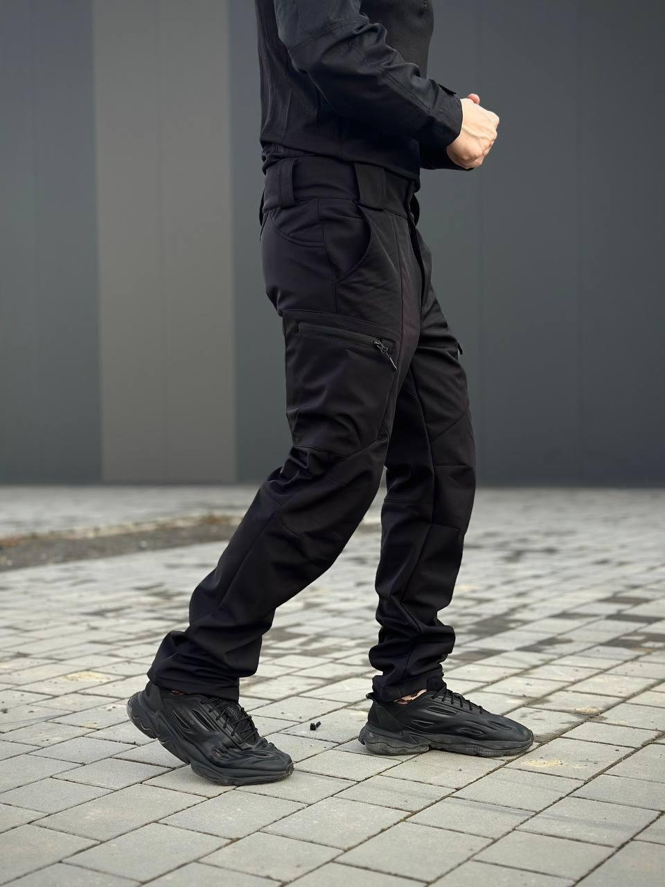 Утеплені Військові штани Soft Shell Military Black