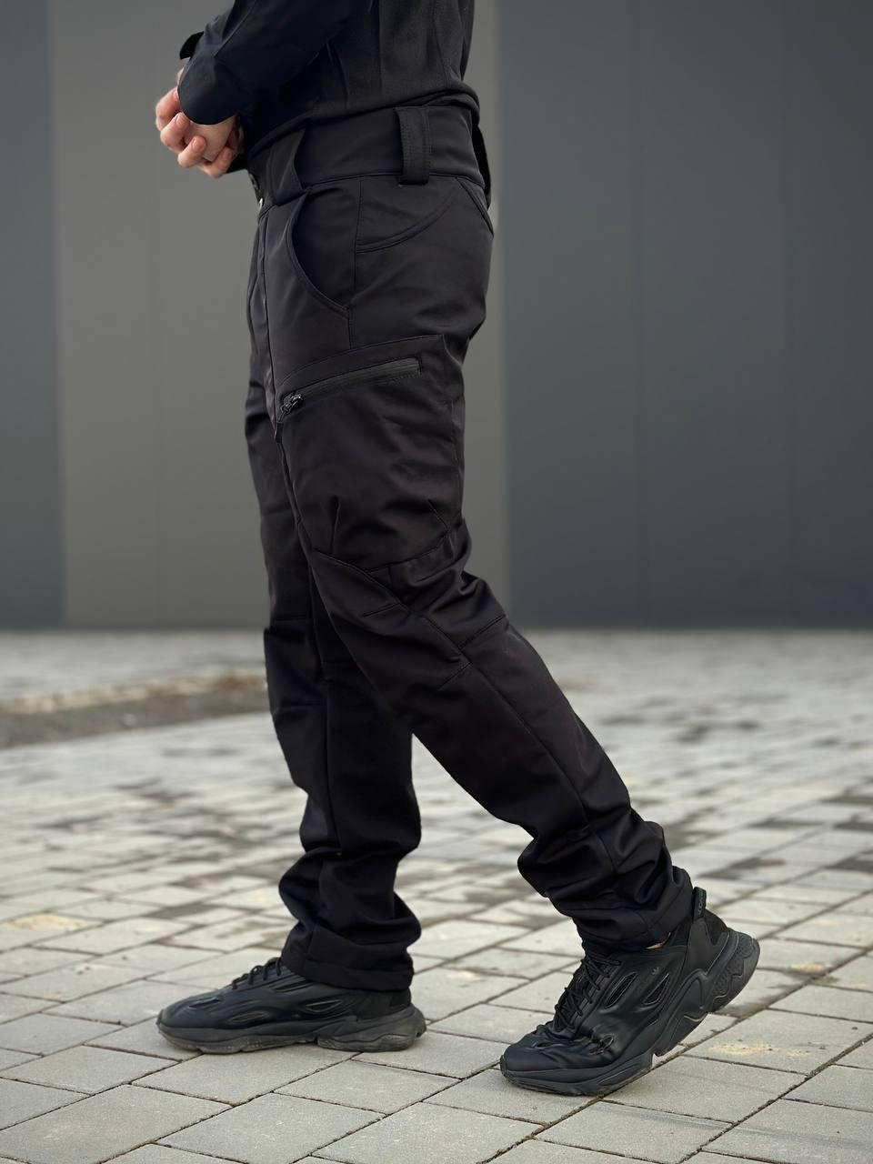 Утеплені Військові штани Soft Shell Military Black