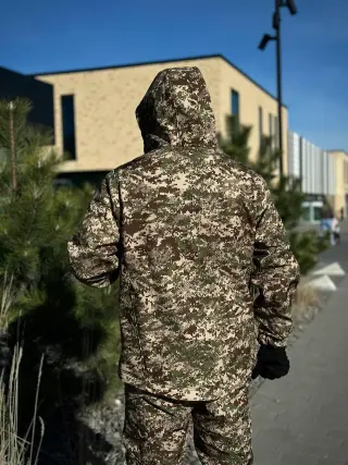 Військова куртка на флісі Soft Shell Military хижак