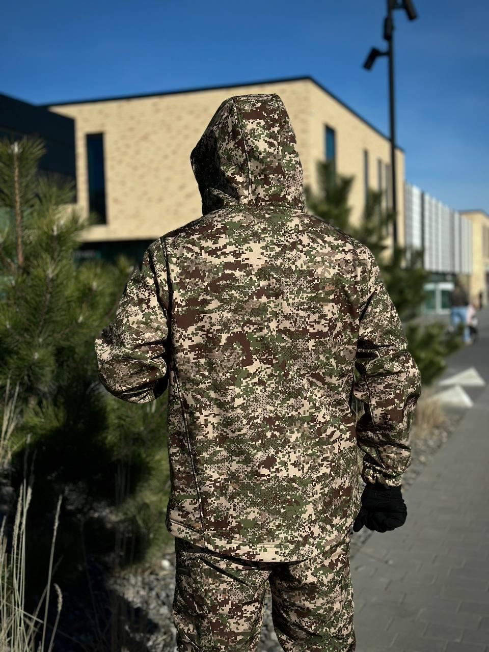 Військова куртка на флісі Soft Shell Military хижак