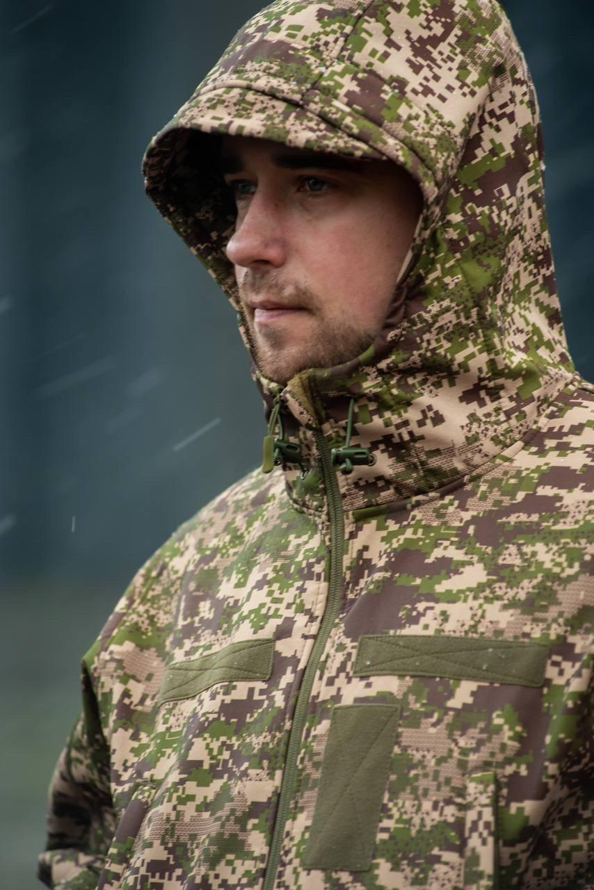 Військова куртка на флісі Soft Shell Military хижак