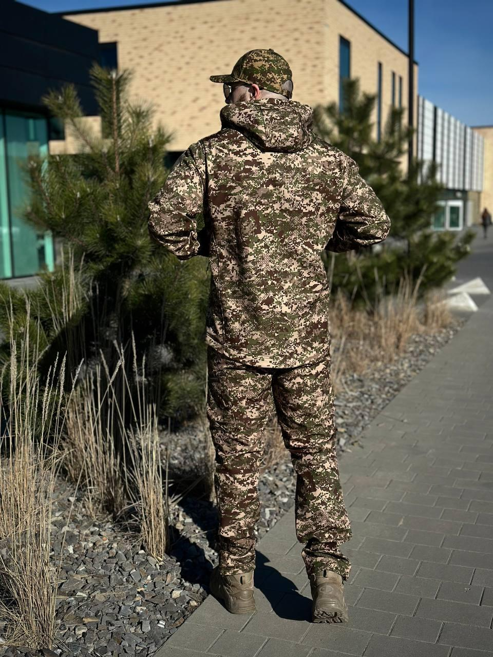 Військова куртка на флісі Soft Shell Military хижак