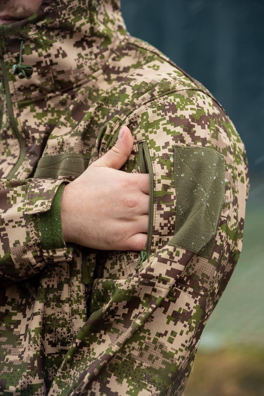 Військова куртка на флісі Soft Shell Military хижак