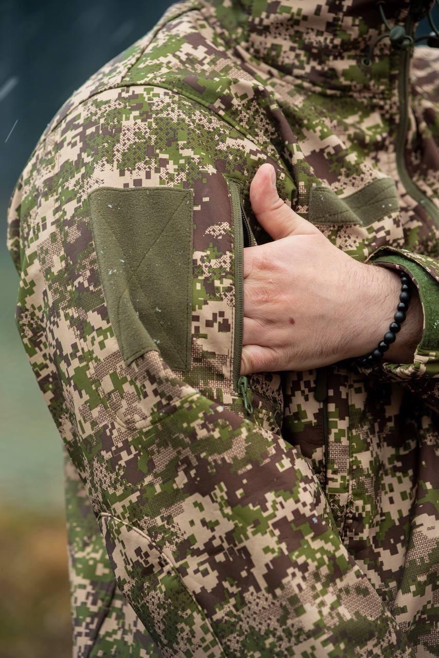 Військова куртка на флісі Soft Shell Military хижак