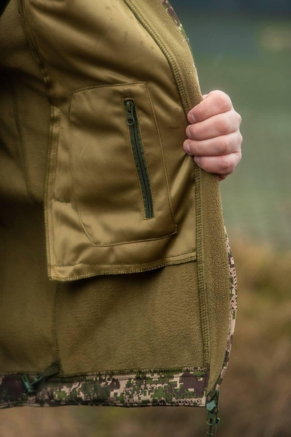 Військова куртка на флісі Soft Shell Military хижак