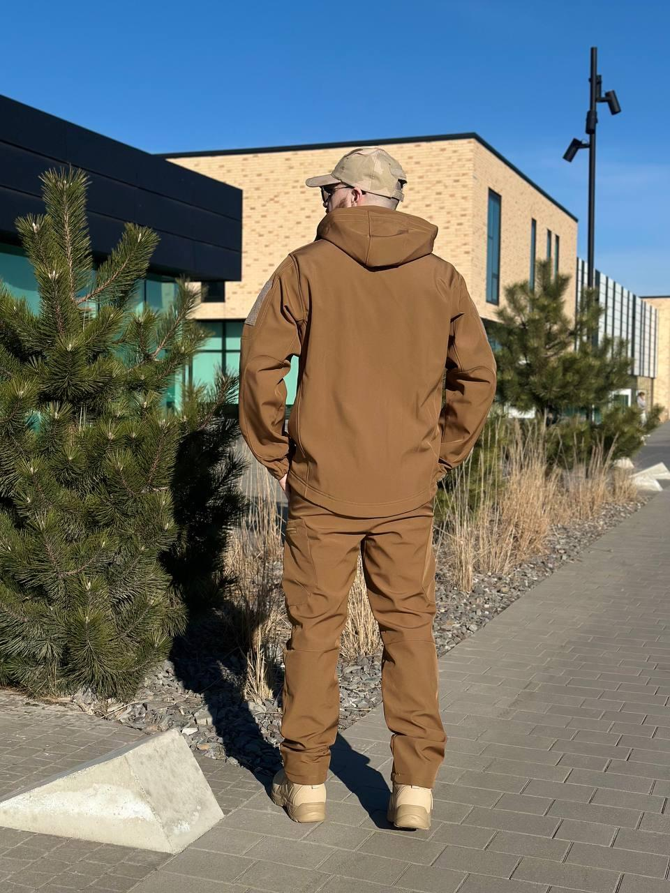 Військова куртка на флісі Soft Shell Military койот
