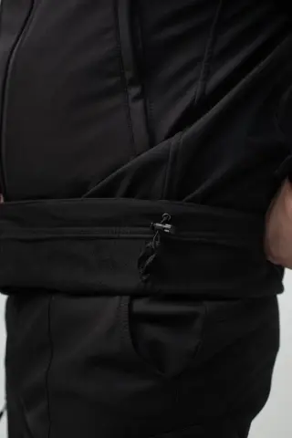 Військова куртка на флісі Soft Shell Military Black