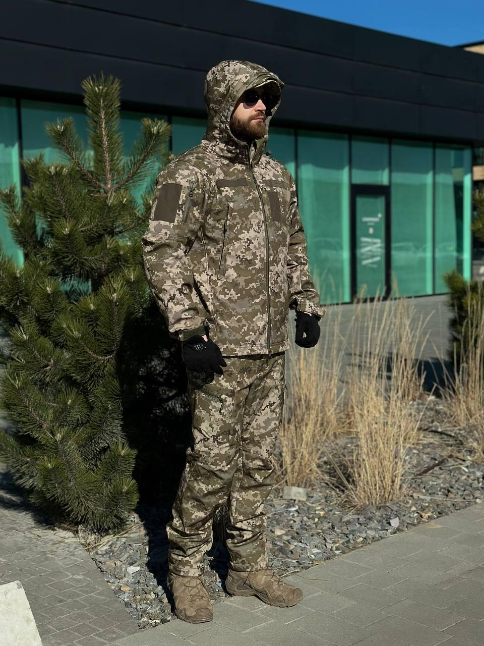 Військовий комплект форми Soft Shell Military піксель