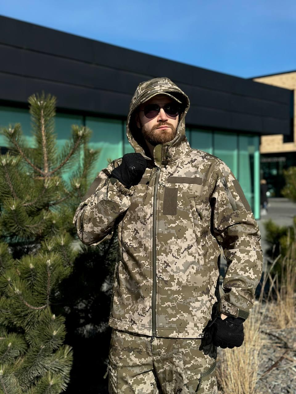 Військовий комплект форми Soft Shell Military піксель
