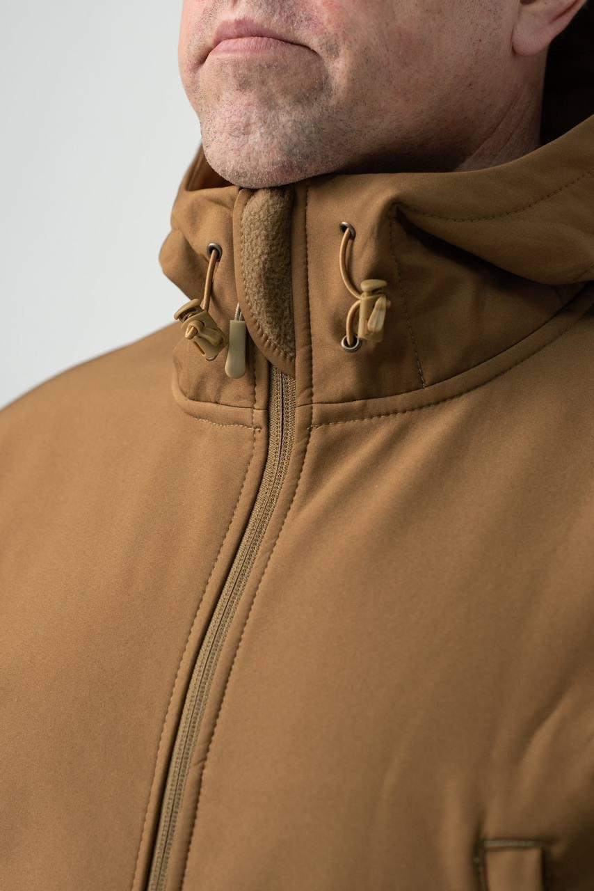 Військовий посилений комплект форми Soft Shell Military койот