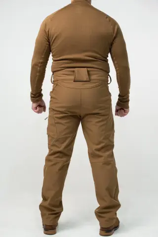 Військовий посилений комплект форми Soft Shell Military койот