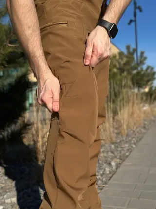 Військовий посилений комплект форми Soft Shell Military койот