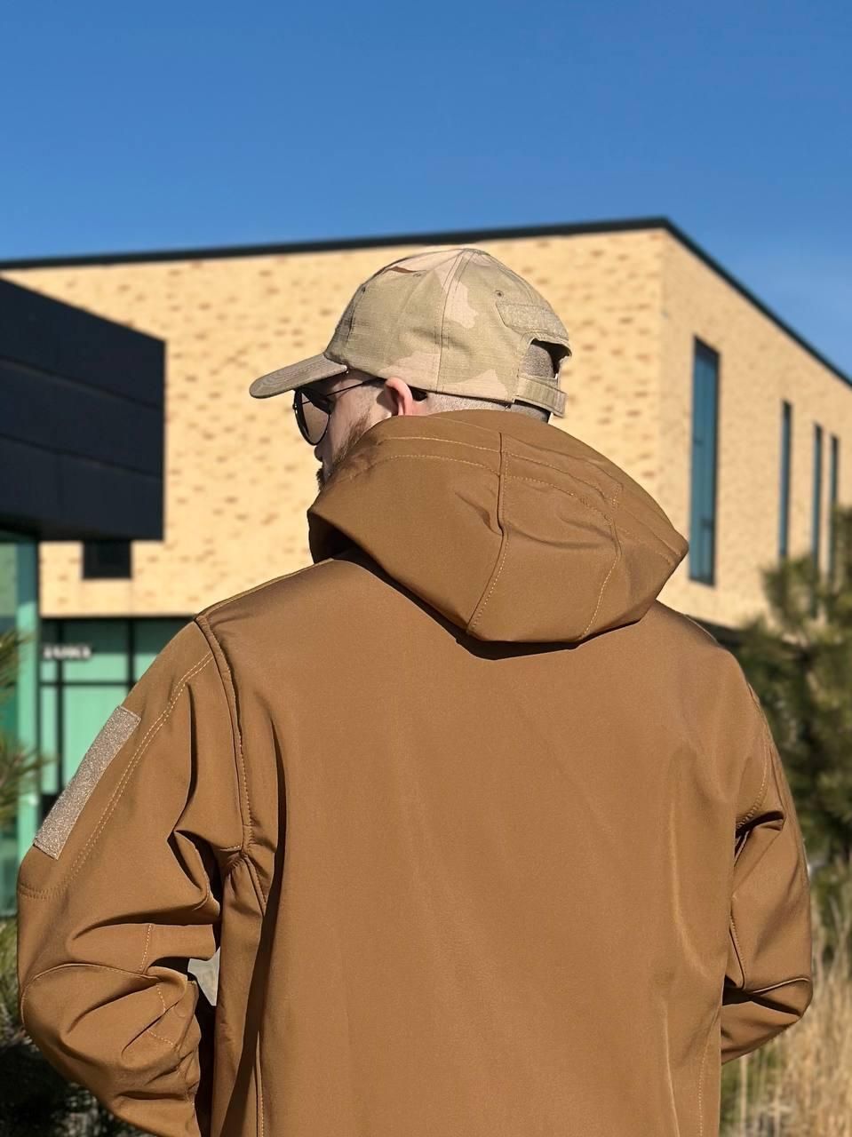 Військовий посилений комплект форми Soft Shell Military койот