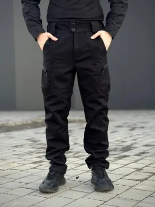 Військовий комплект форми Soft Shell Military Black