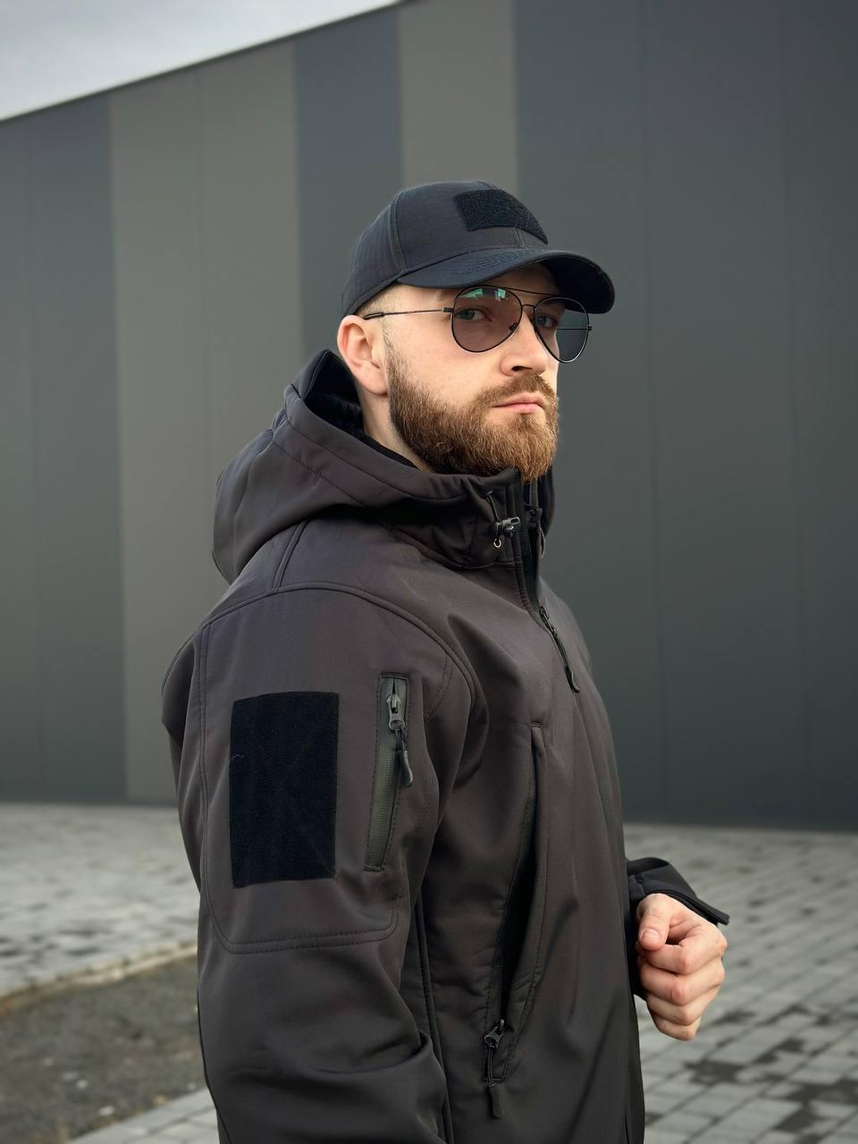 Військовий комплект форми Soft Shell Military Black