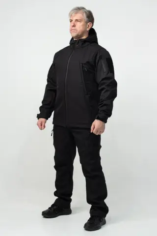 Військовий комплект форми Soft Shell Military Black