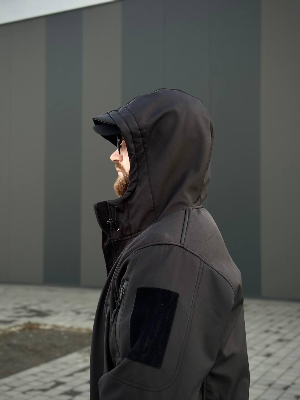 Військовий комплект форми Soft Shell Military Black