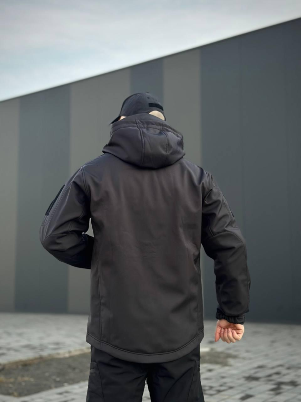 Військовий комплект форми Soft Shell Military Black