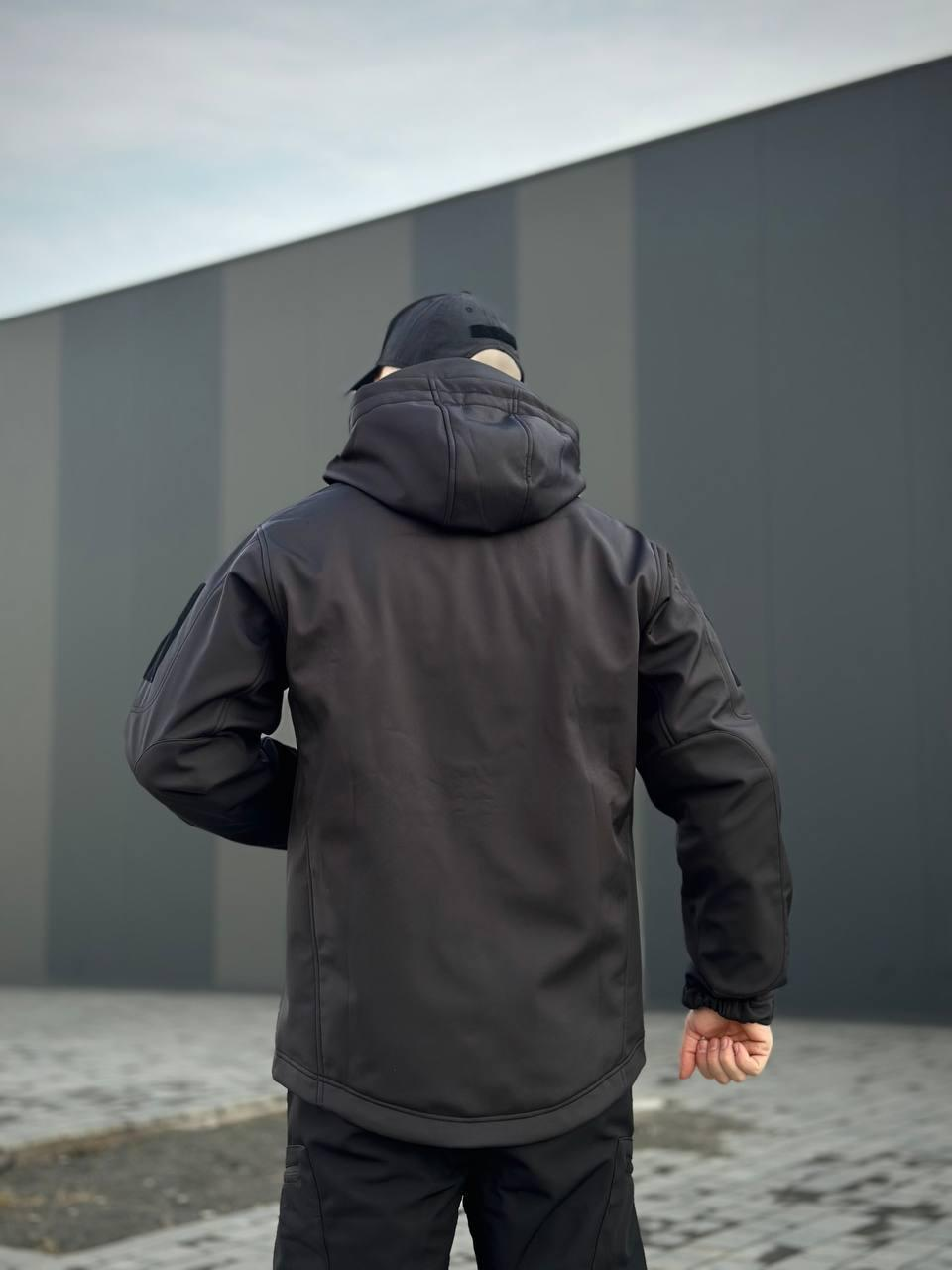 Військовий комплект форми Soft Shell Military Black