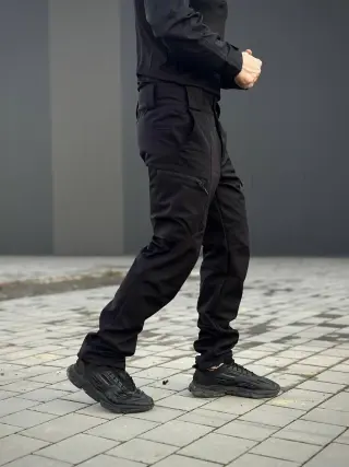 Військовий комплект форми Soft Shell Military Black