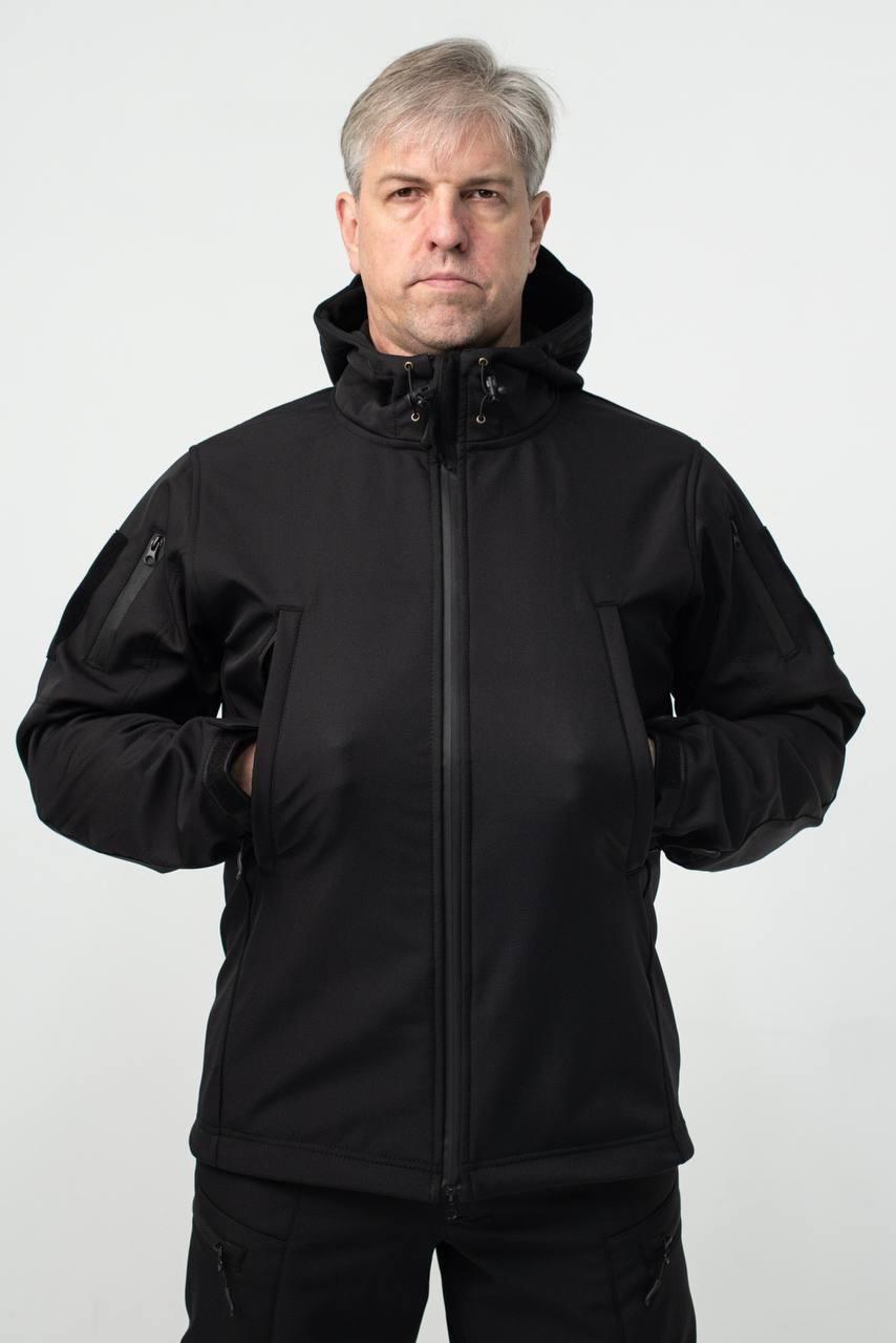 Військовий комплект форми Soft Shell Military Black