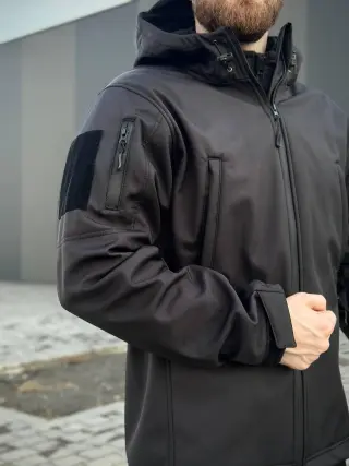 Військовий комплект форми Soft Shell Military Black
