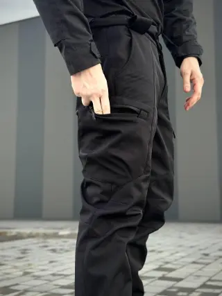 Військовий комплект форми Soft Shell Military Black