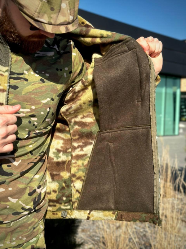 Флісова Кофта МІКРОФЛІС мультикам Military