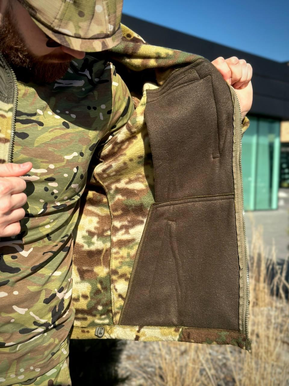 Флісова Кофта МІКРОФЛІС мультикам Military