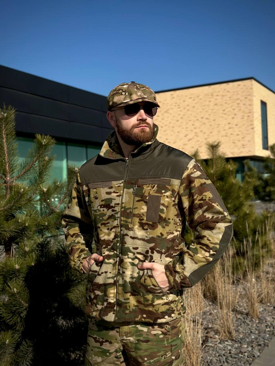 Флісова Кофта МІКРОФЛІС мультикам Military