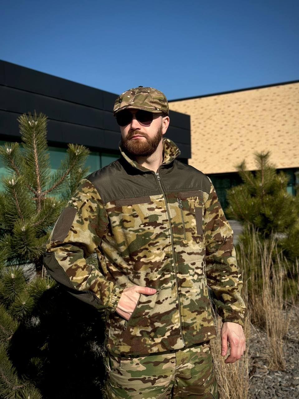 Флісова Кофта МІКРОФЛІС мультикам Military
