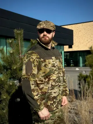 Флісова Кофта МІКРОФЛІС мультикам Military