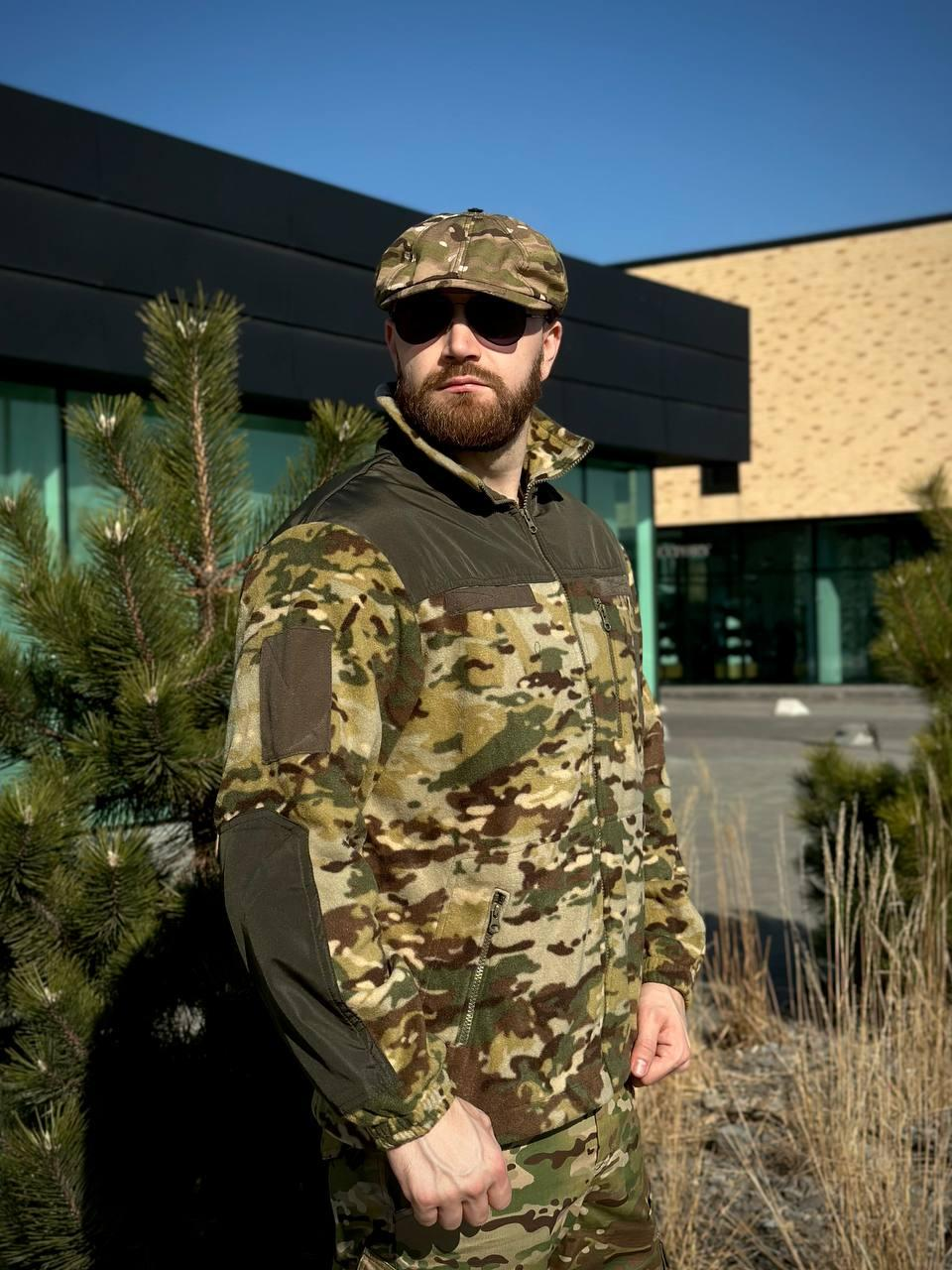 Флісова Кофта МІКРОФЛІС мультикам Military