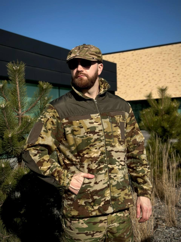 Флісова Кофта МІКРОФЛІС мультикам Military