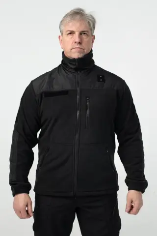 Флісова Кофта МІКРОФЛІС чорна Military